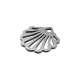 Stainless Steel Charm Shell 16x15mm/1mm