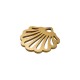 Stainless Steel Charm Shell 16x15mm/1mm