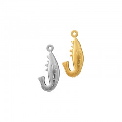 Stainless Steel 304 Charm Shrimp 9.5x17mm/3.43mm