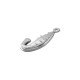 Stainless Steel 304 Charm Shrimp 9.5x17mm/3.43mm