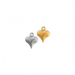 Stainless Steel 304 Charm Heart 9x11.5mm/4.2mm