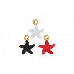 Charm Estrella De Mar De Acero Inoxidable 304 Esmaltado 5 x 6 mm/1,2 mm