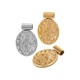 Charm Ovale en Acier Inoxydable 304 avec Madone 10,3 x 13,3 mm Ø 2,2 mm