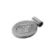 Stainless Steel 304 Charm Oval with Madonna 10.3x13.3mm Ø2.2mm