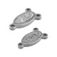 Stainless Steel 304 Connector Oval with Madonna 9.8x16.5mm/2.5mm