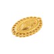 Stainless Steel 304 Charm Oval with Madonna 18x26mm
