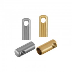 Tube d'extrémité en acier inoxydable 303 avec boucle 3 x 7,6 mm Ø 2,6 mm