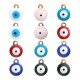 Charm Rond Œil Maléfique en Acier Inoxydable 304 Émaillé 8 mm