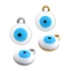 Charm Rond Œil Maléfique en Acier Inoxydable 304 Émaillé 8 mm