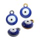 Enameled Stainless Steel 304 Charm Round Evil Eye 8mm