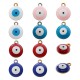 Enameled Stainless Steel 304 Charm Round Evil Eye 10mm