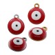Enameled Stainless Steel 304 Charm Round Evil Eye 10mm