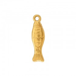 Stainless Steel 304 Charm Fish 6.4x22.9mm/3.2mm