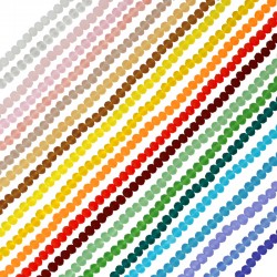 Perle en Cristal de Verre Ronde Facettée 4 mm Ø0.8 mm (~96 Pièces)