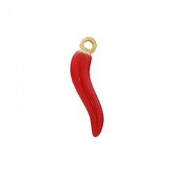 Colgante de Acero Inoxidable 304 Pimiento con Esmalte 6x20.8mm/3mm