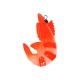 Resin Pendant Shrimp 31x49mm