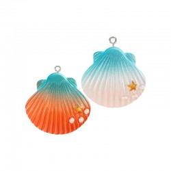 Resin Pendant Shell 38x35mm