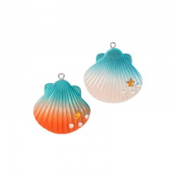 Resin Pendant Shell 33x30mm