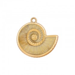 Ακρυλικό UV Μοτίφ Κοχύλι 34x23.5mm/9mm Ø2mm