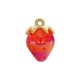 Pendentif en acrylique Fraise 18 x 26 mm Ø 2.2 mm