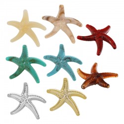 Acrylic Slider Starfish 43x41mm/9mm Ø2mm
