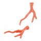 Pendentif en acrylique en forme de corail 35 x 46 mm/9 mm Ø2 mm