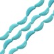 Perle en Howlite Turquoise Croissant de Lune 20 x 48 mm/12.2 mm Ø 2.2 mm
