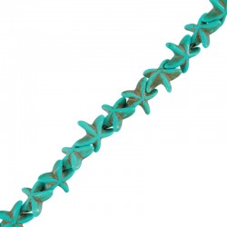 Howlite Bead Starfish 13x14mm/5mm Ø1.4mm