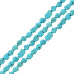 Χαολίτης Τυρκουάζ Χάντρα Ακανόνιστη ~10x12mm Ø1.5mm
