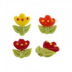 Murano Style Slider Tulip ~19x20mm/5mm Ø1.3mm