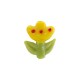 Entrepieza de Murano Style Tulipán ~19x20mm/5mm Ø1.3mm