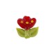 Entrepieza de Murano Style Tulipán ~19x20mm/5mm Ø1.3mm