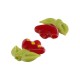 Entrepieza de Murano Style Tulipán ~19x20mm/5mm Ø1.3mm