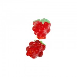 Murano Style Bead Raspberry 11x12mm Ø1.8mm