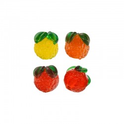 Perle de style Murano Orange 14 mm Ø1.6 mm