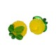 Murano Style Bead Orange 14mm Ø1.6mm