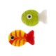 Perle de Style Murano Poisson 13 x 20 mm/5 mm Ø 1,5 mm