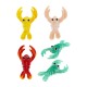 Murano Style Slider Lobster 20x37mm/7mm Ø1.7mm