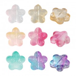 Perle en Verre Fleur 12 mm/6.2 mm Ø1 mm