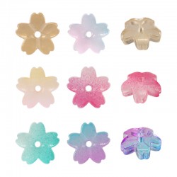 Glass Bead Flower 12mm/5mm Ø1.3mm