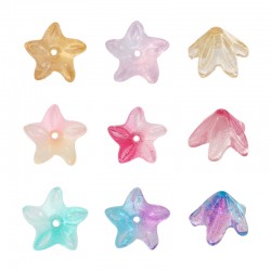 Perle en Verre Fleur 12 mm/9 mm Ø 1,2 mm