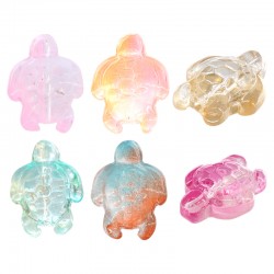 Perle de Verre Tortue 14 x 18 mm/8.8 mm Ø 1.1 mm