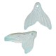 Glass Charm Mermaid Tail 20mm/2.5mm Ø1.4mm