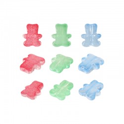 Glass Bead Bear 8x10mm/4mm Ø1.1mm