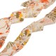 Ruban en Polyester avec Feuilles et Fleurs 4 cm (5 m)