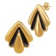 Enameled Zamak Earring Heart 16x18mm