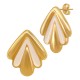 Enameled Zamak Earring Heart 16x18mm