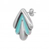 Argent 999° plaqué antique/ 5 µm/ Turquoise