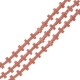 Perle Sandlava Rose Croix 8x10 mm Ø0.6 mm (35 pièces)