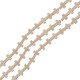 Sandlava Bead White Blue Cross 8x10mm Ø0.6mm (35pcs)